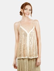 Meghan Sequin Tank - Champagne