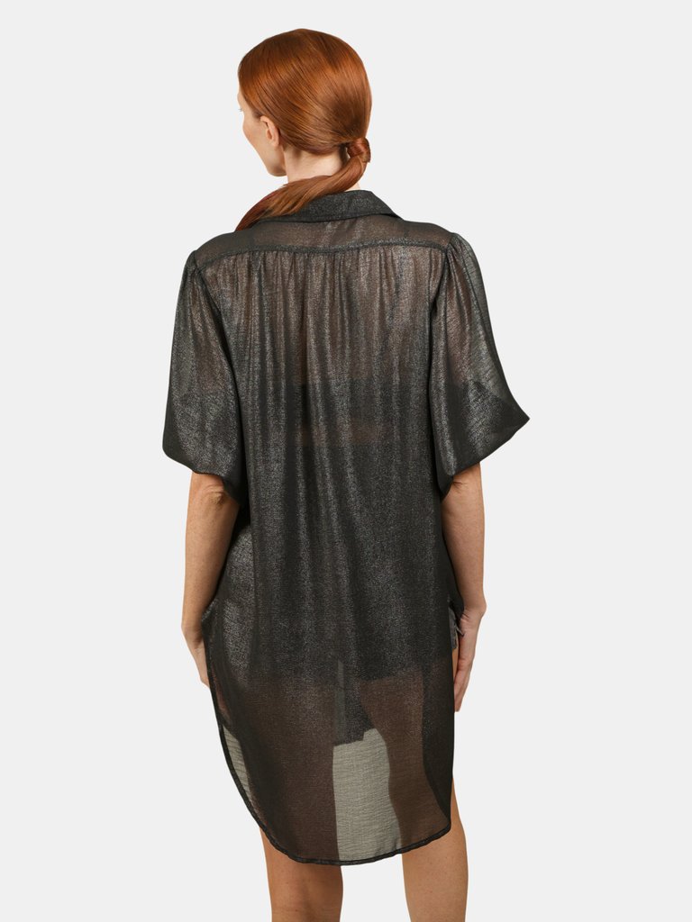 Melanie Oversize Metallic Blouse