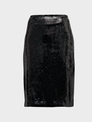 Bonne Sequin Skirt - Black