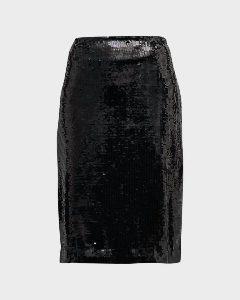 Bonne Sequin Skirt - Black