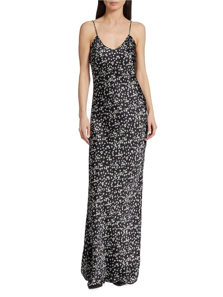 Cami Gown - Black/Ivory Floral