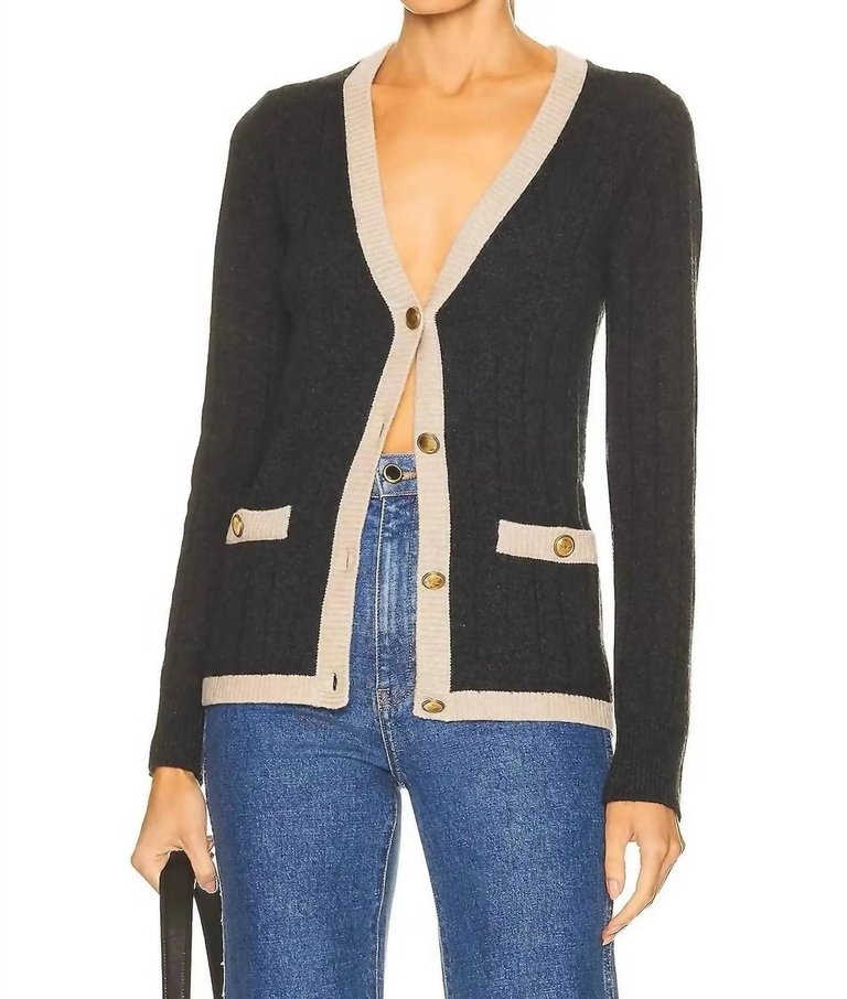 Kirsten Cardigan - Charcoal Khaki