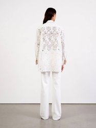 Mael Embroidered Poplin Shirt In Ivory Paisley