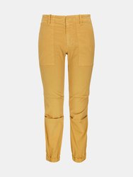 Nili Lotan Cropped Military Pant in Tuscan Yellow - Yellow