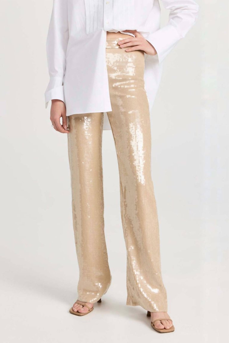 Yseult Sequins Pant In Khaki