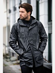 Nimbus Mens Huntington Hooded Waterproof Fashion Raincoat (Charcoal)