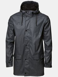 Nimbus Mens Huntington Hooded Waterproof Fashion Raincoat (Charcoal) - Charcoal