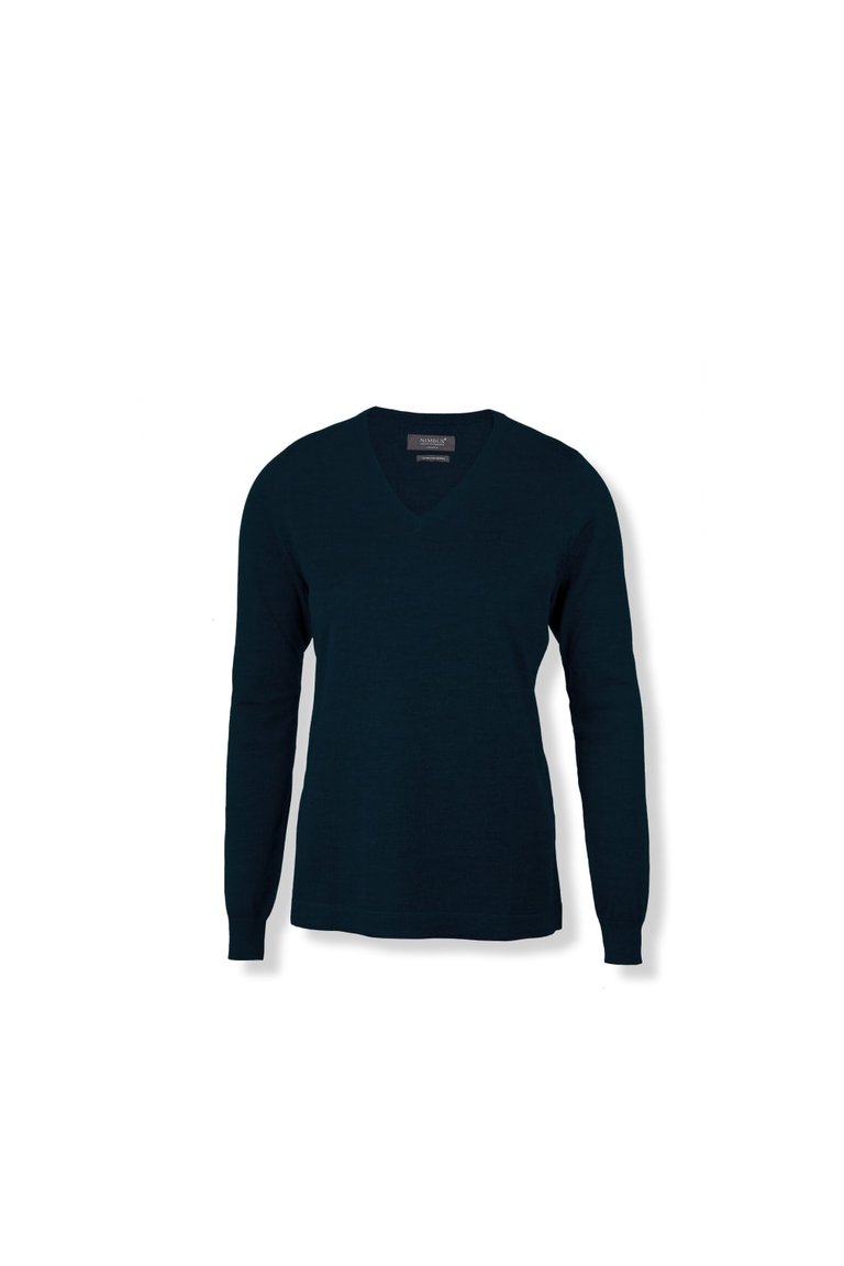 Nimbus Womens/Ladies Ashbury Knitted V Neck Sweater (Navy) - Navy