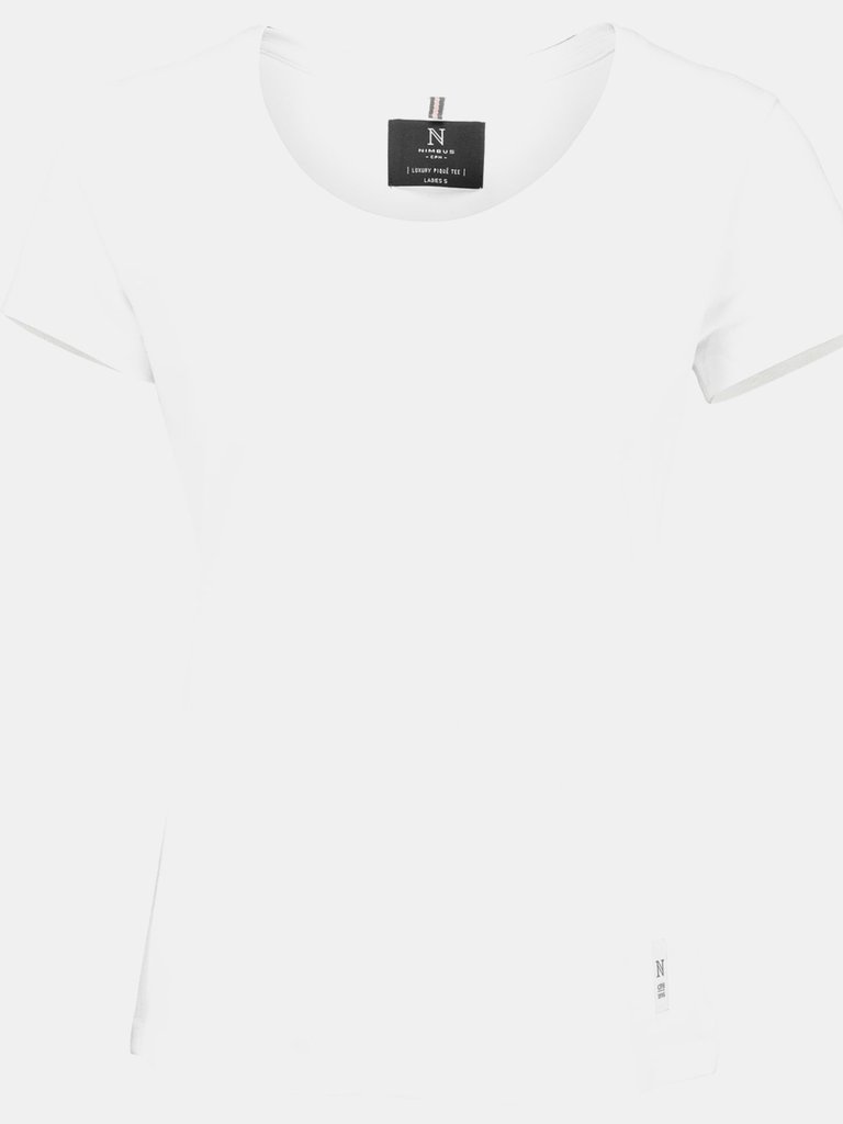 Nimbus Womens/Ladies Danbury Pique Short Sleeve T-Shirt (White) - White