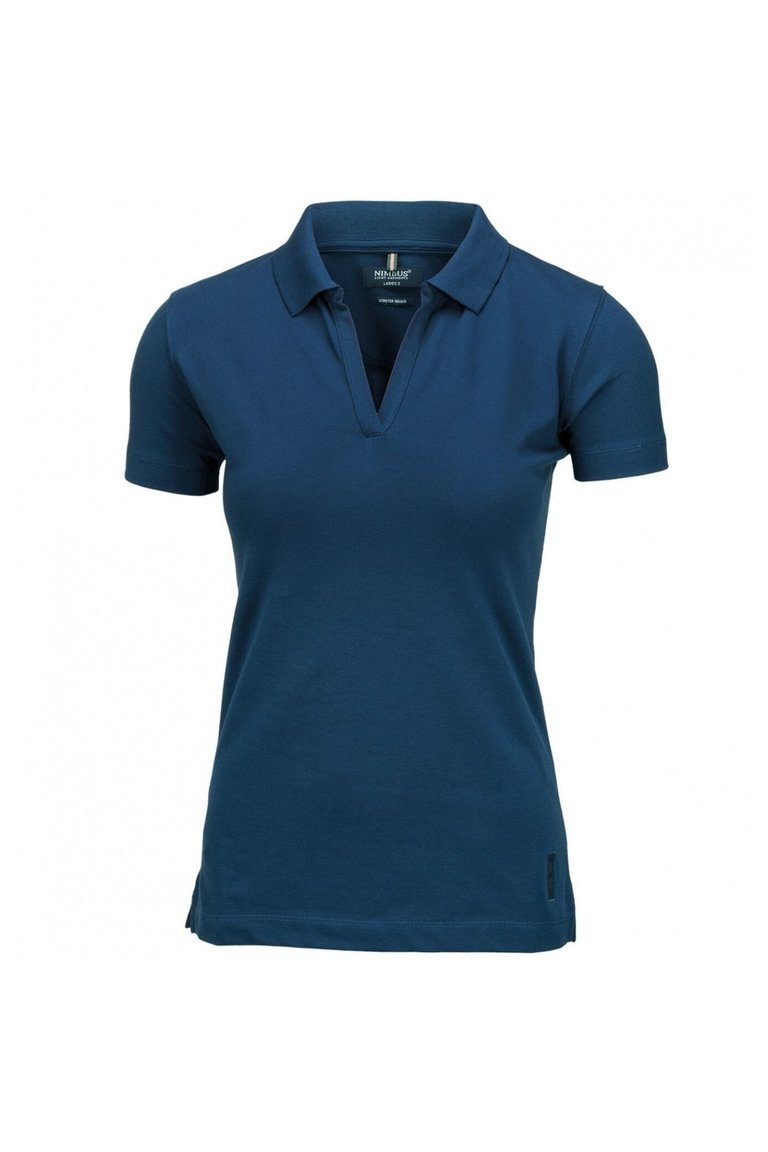 Nimbus Womens/Ladies Harvard Stretch Deluxe Polo Shirt (Indigo Blue) - Indigo Blue