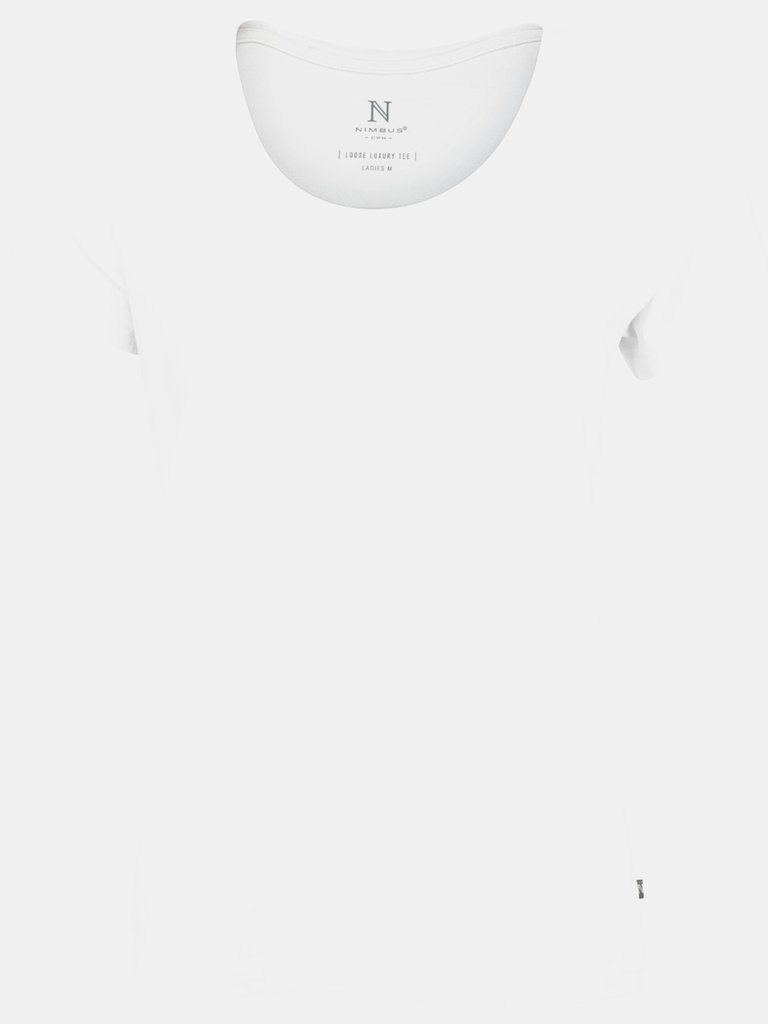 Nimbus Womens/Ladies Montauk Essential Short Sleeve T-Shirt (White) - White