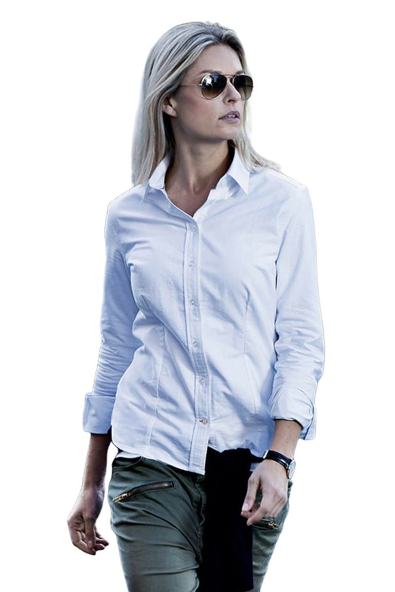 Nimbus Womens/Ladies Rochester Oxford Long Sleeve Formal Shirt (Light Blue)