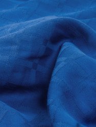 Regency Blue Two Piece Duvet Cover Set. Twin Duvet Cover Set In Cotton, Boho Duvet Cover Set With 1 Pillow Sham