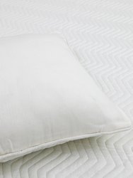 Solid Sateen Ivory Cotton Queen Quilt Set