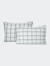 Windowpane Grey And Black Cotton Coverlet Set