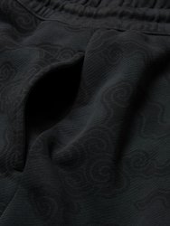 Cloud Print Sweatpants In Black