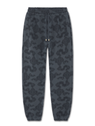 Cloud Print Sweatpants In Black - Black