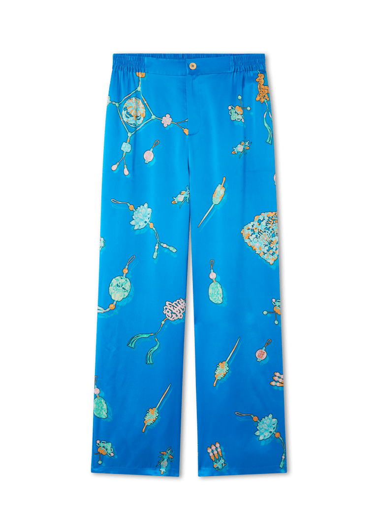 Imperial Charms Silk Bottoms Blue - Blue
