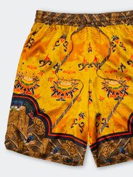 Traditional Silk Shorts - Yellow - Yellow