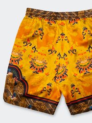 Traditional Silk Shorts - Yellow