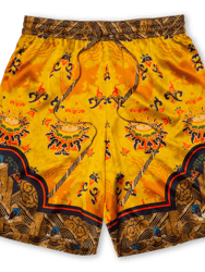 Traditional Silk Shorts - Yellow