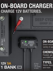 12V 1-Bank 5-Amp On-Board Battery Charger