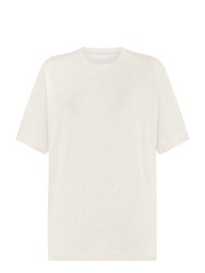 Beaded Oversized T-Shirt - White