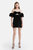 Beaded Velvet Mini Dress - Black