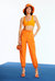 Belted Cargo Pants - Orange