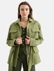 Belted Khaki Jacket - Khaki