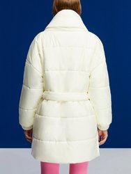 Belted Puffer Jacket - Sand