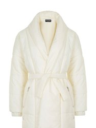 Belted Puffer Jacket - Sand