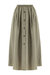 Button Accessorized Midi Skirt - Mink