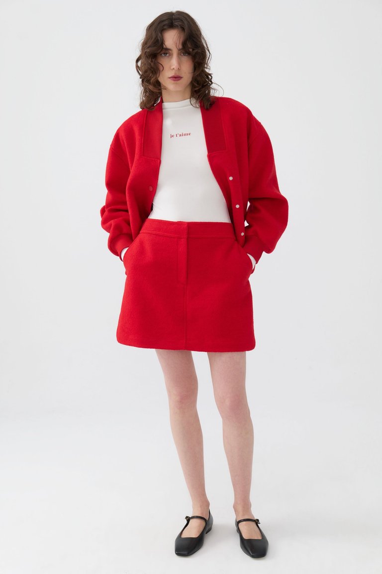 Cachet Mini Skirt - Red