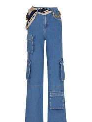 Chain and Scarf Jeans