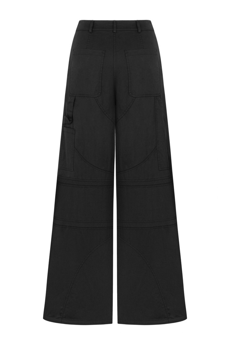 Contrast Top Stitching Pants