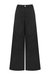 Contrast Top Stitching Pants - Black