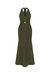 Cut-Out Midi Dress - Khaki