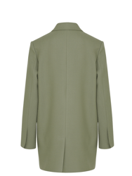 Double - Breasted Jacket - Olive Green