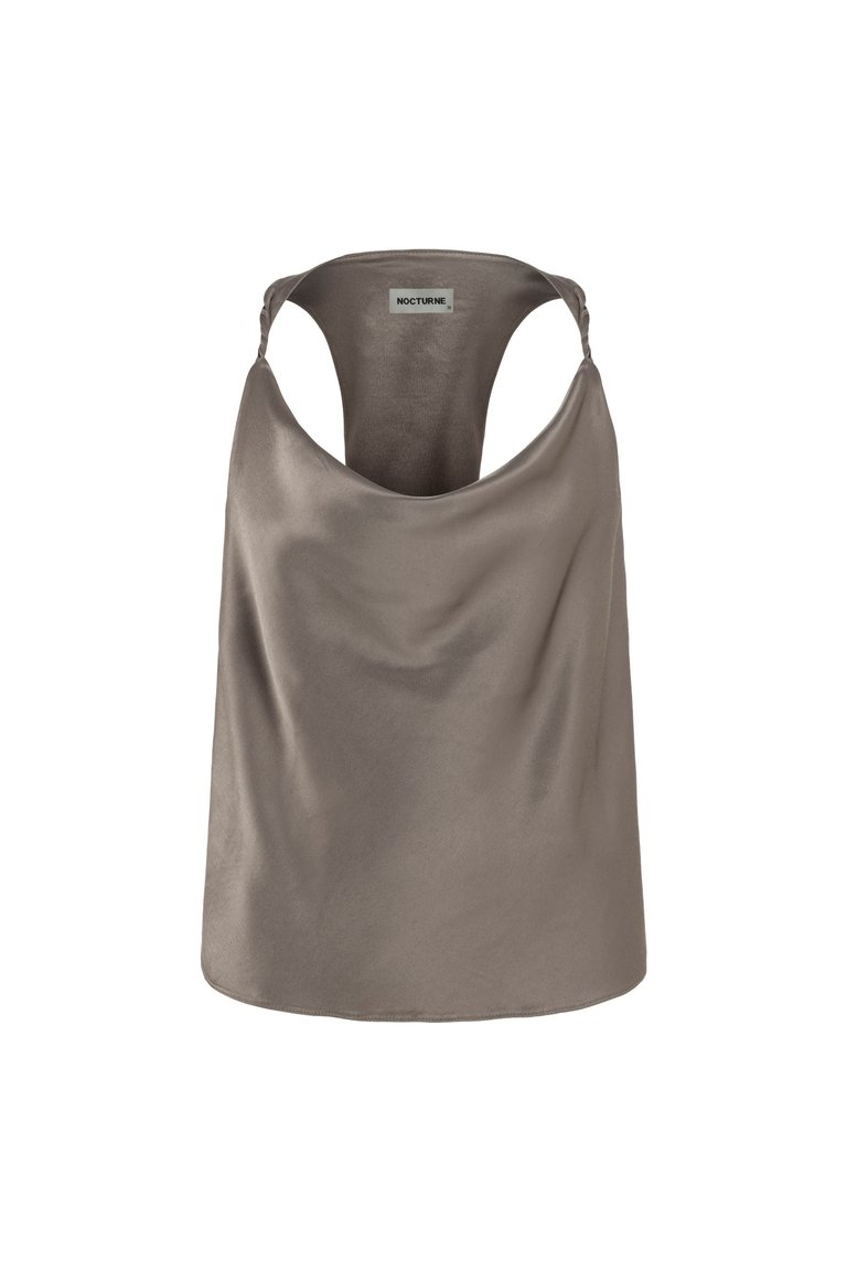 Draped Top - Ecru - Mink