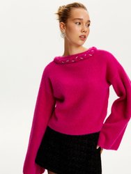Embellished Knit Sweater