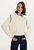 Embroidered Crop Sweater - Ecru