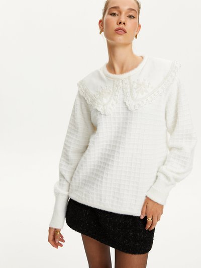 Nocturne Embroidered Sweater - Ecru product