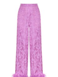 Feathered Pants - Lilac