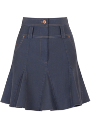Flowing Mini Jean Skirt