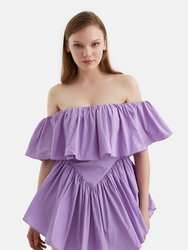 Flowy Mini Dress - Lilac - Lilac