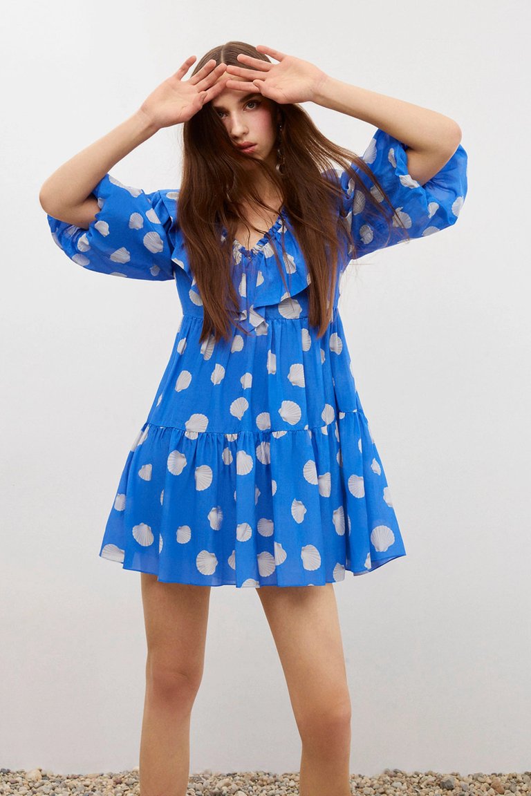 Flowy Mini Dress - Royal Blue