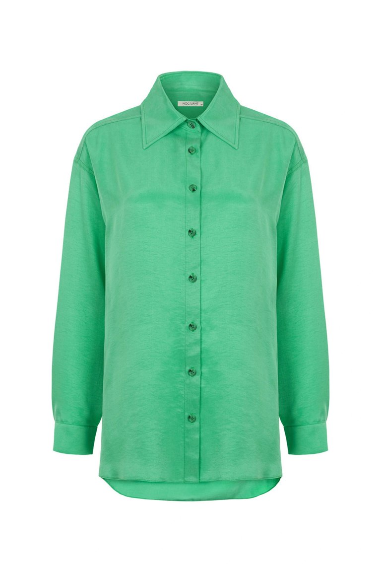 Flowy Oversized Shirt - Green