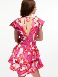 Flowy Printed Mini Dress