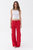 High Waist Cargo Pants - Red